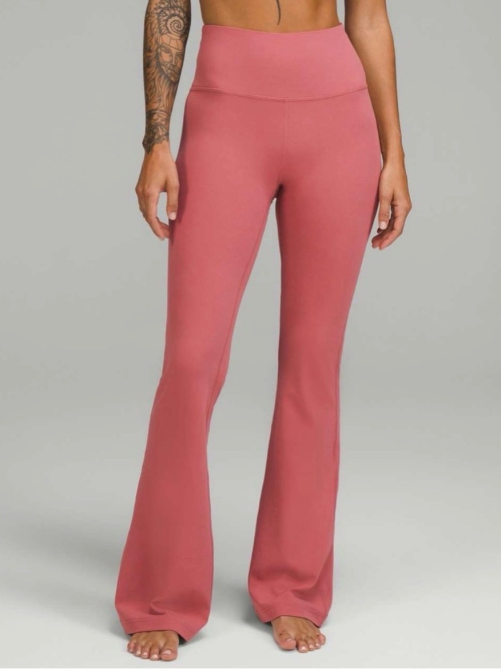 Lululemon Groove Super High Rise Flared Pant Nulu Brier Rose 4